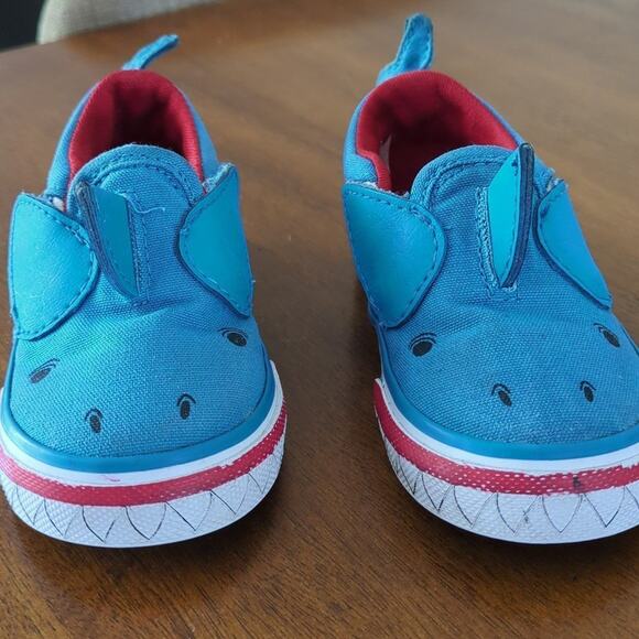 Vans slip on toddler shark Asher V Toddler shoes size 5 'Shark - Picture 3 of 8